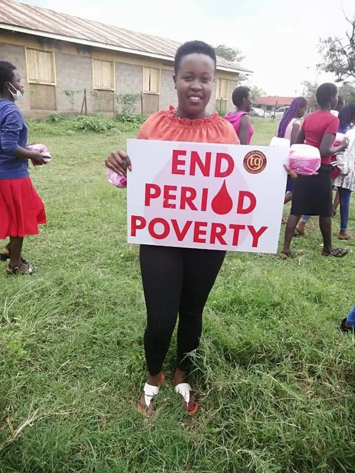 Beacon of Hearts period poverty campaign with girls and community members